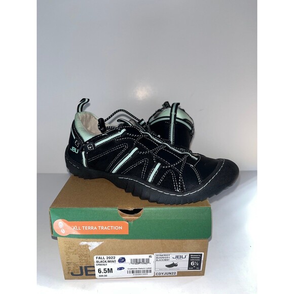 JBU by Jambu Women's Synergy Mesh Water Ready Sneaker, Black/Mint Size 6.5 M - Picture 1 of 7